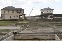 当時のままの被災した住宅