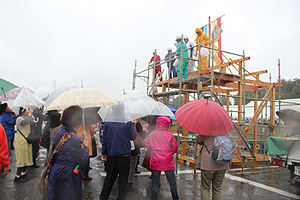 千葉土建による建前実演